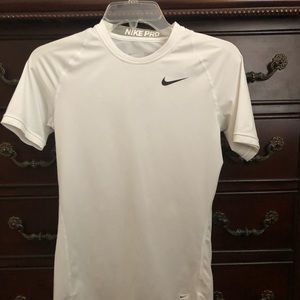 NIKE pro dry-fit  white shirt size Small youth